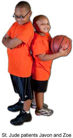 St. Jude patients Javon and Zoe